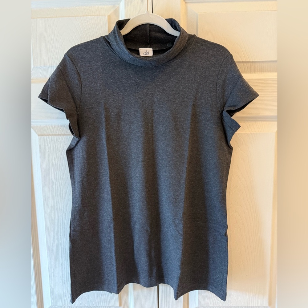 CAbi Charcoal Short Sleeve Top